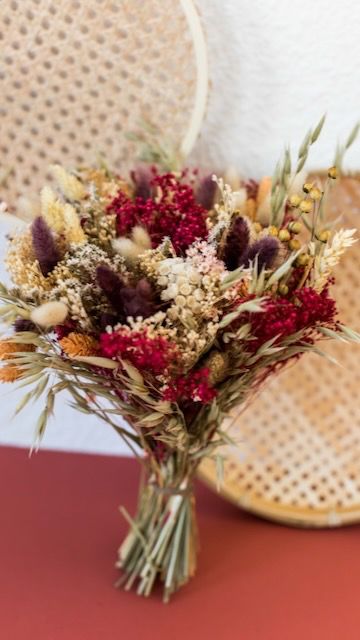 Bouquet de fleurs séchées, Rose Myrtille