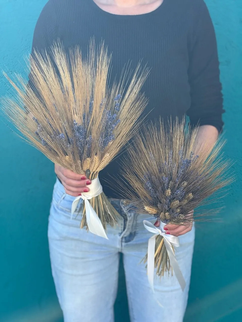 Bouquet de blé barbu et lavande, fait main