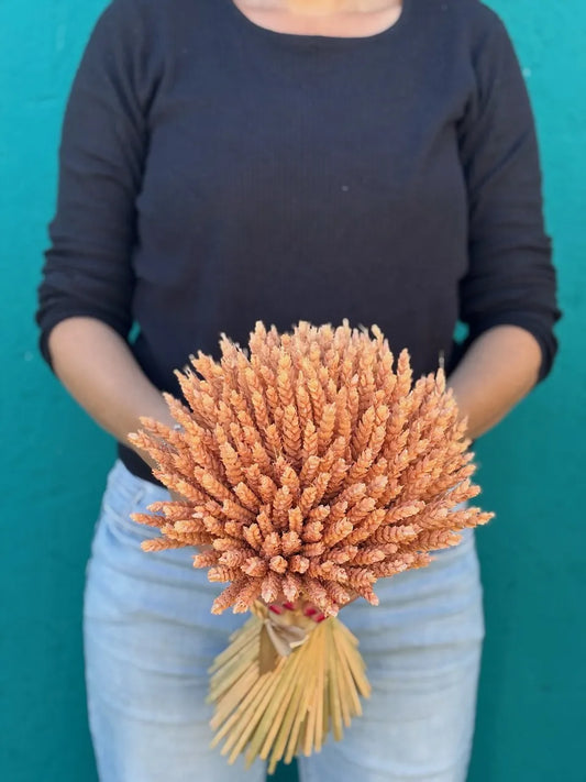 Bouquet de blé teinté, fait main