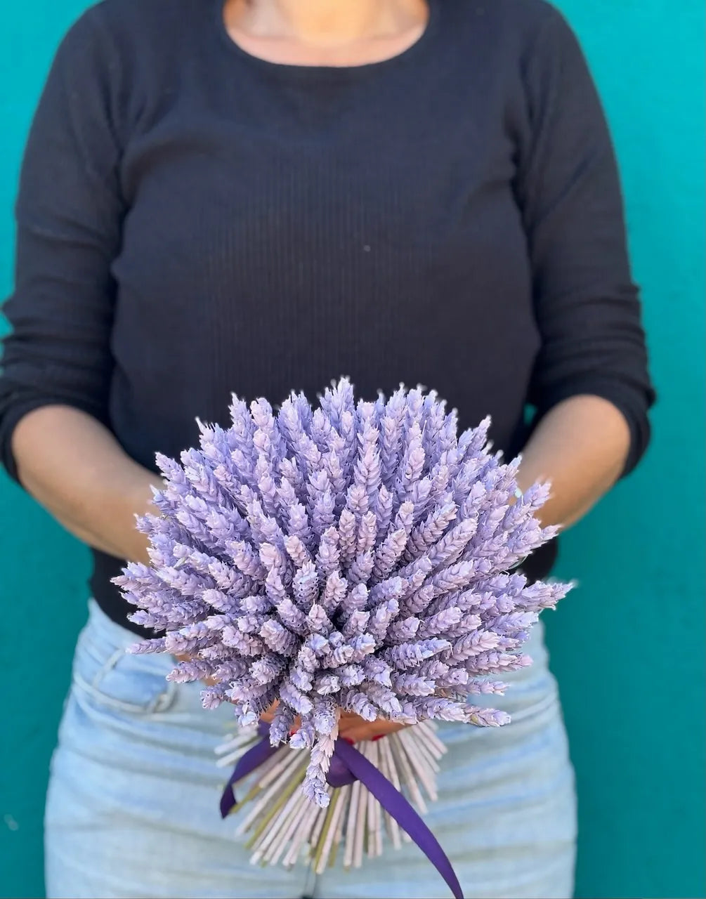 Bouquet de blé teinté, fait main