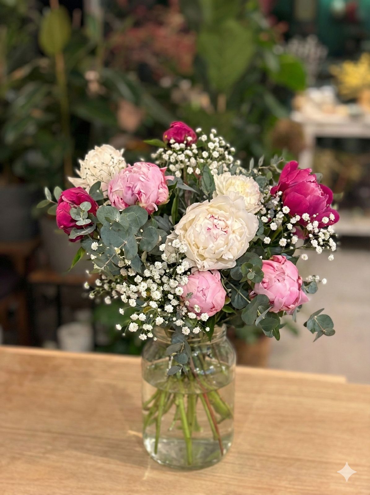 Bouquet de pivoines, Rose Myrtille