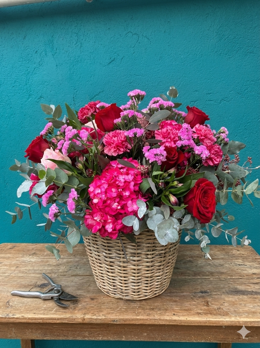 Panier fleuri prestige - Carmen