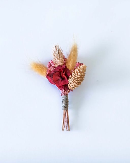 Boutonnière fleurs séchées