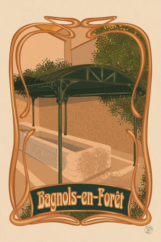Carte illustrée Bagnols-en-Forêt