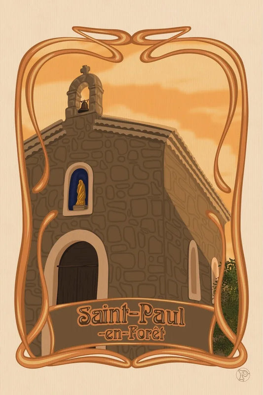 Carte illustrée Saint-Paul-en-Forêt