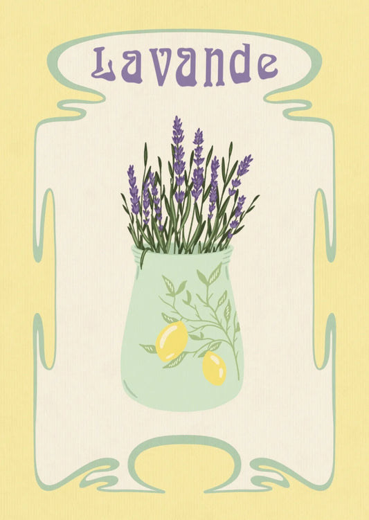 Carte illustrée Lavande