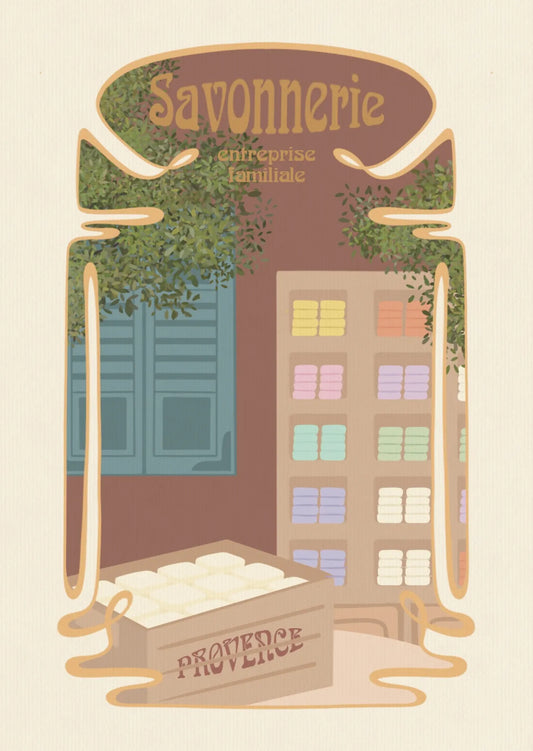 Carte illustrée Savonnerie
