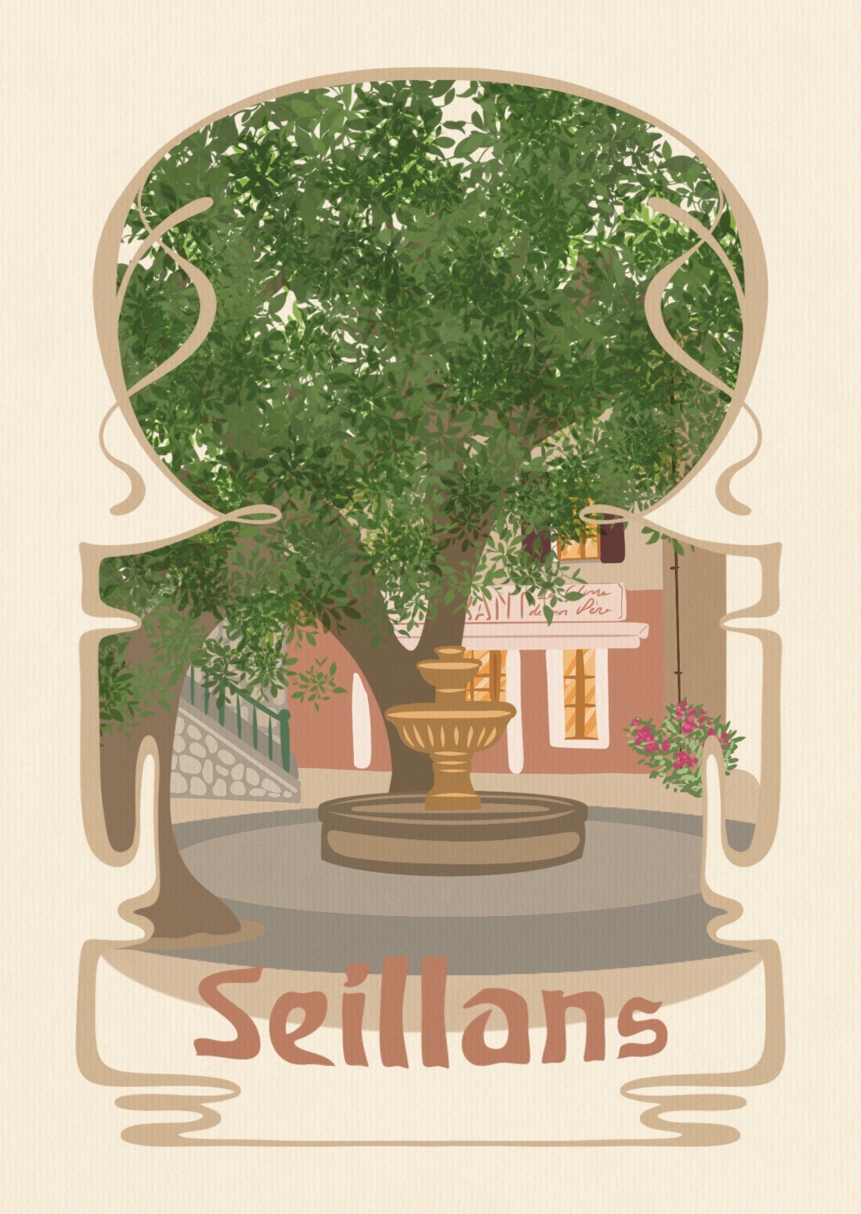 Carte illustrée Seillans