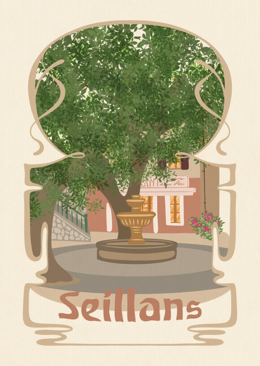 Carte illustrée Seillans