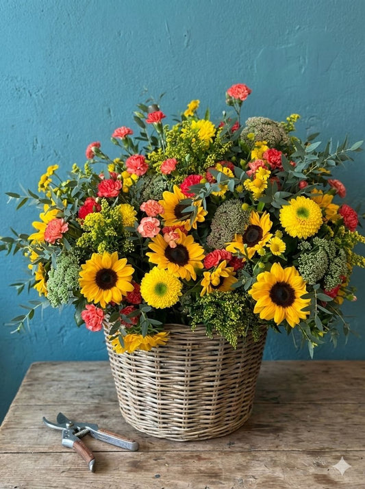 Panier fleuri prestige - Suzy