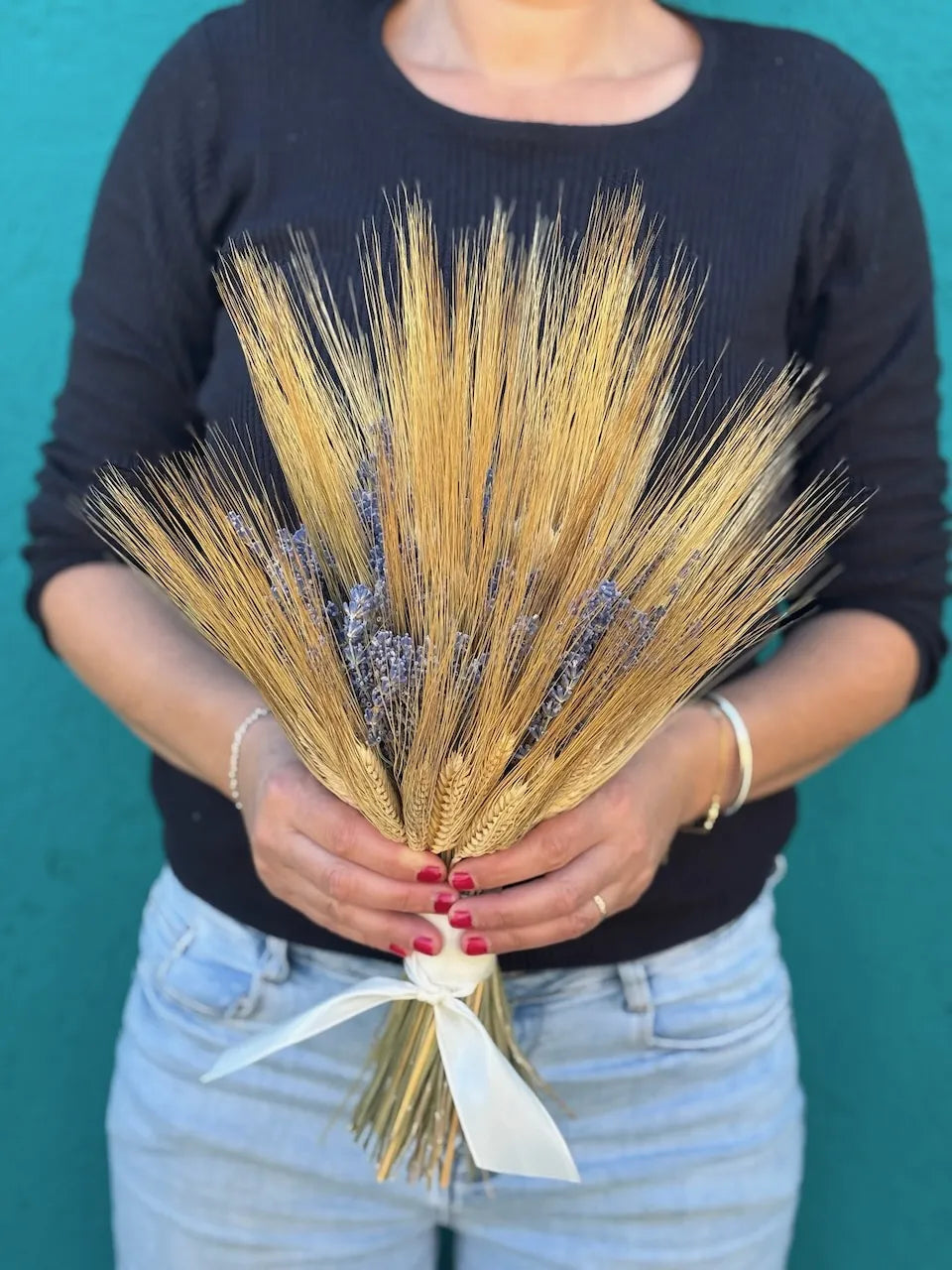 Bouquet de blé barbu et lavande, fait main