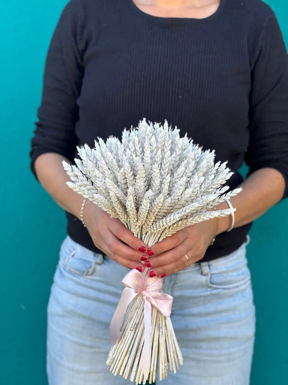 Bouquet de blé teinté, fait main
