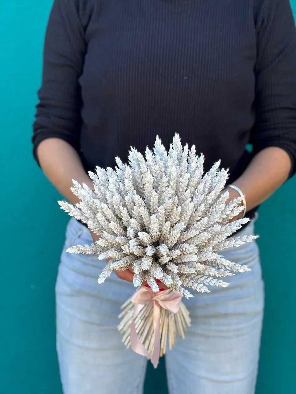 Bouquet de blé teinté, fait main