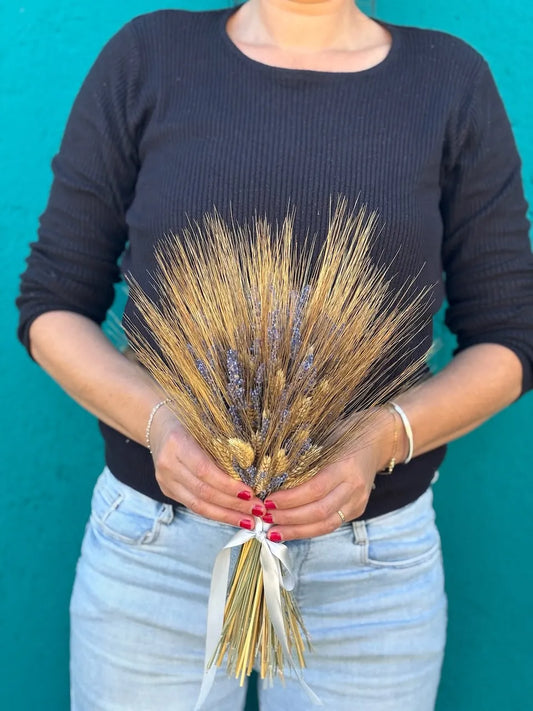 Bouquet de blé barbu et lavande, fait main