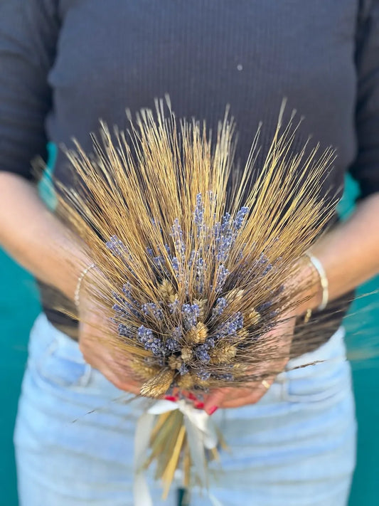 Bouquet de blé barbu et lavande, fait main