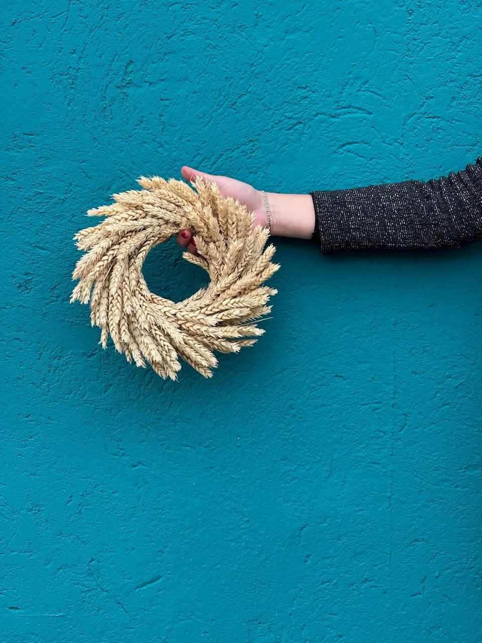Couronne de blé naturel, faite main