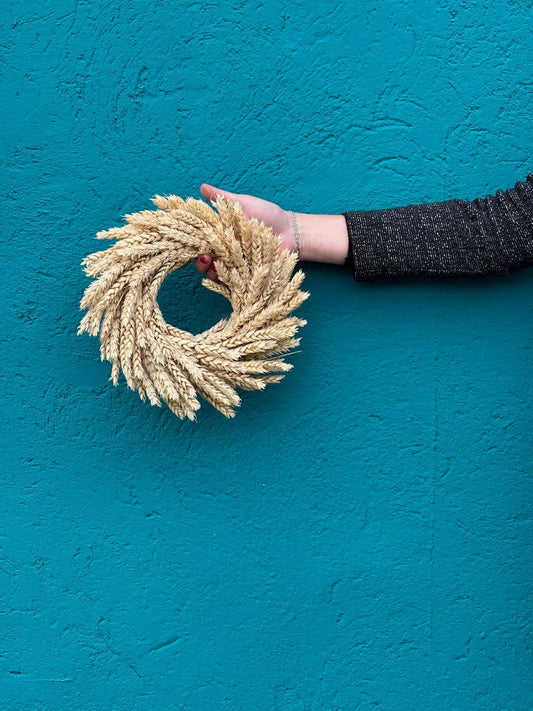 Couronne de blé naturel, faite main