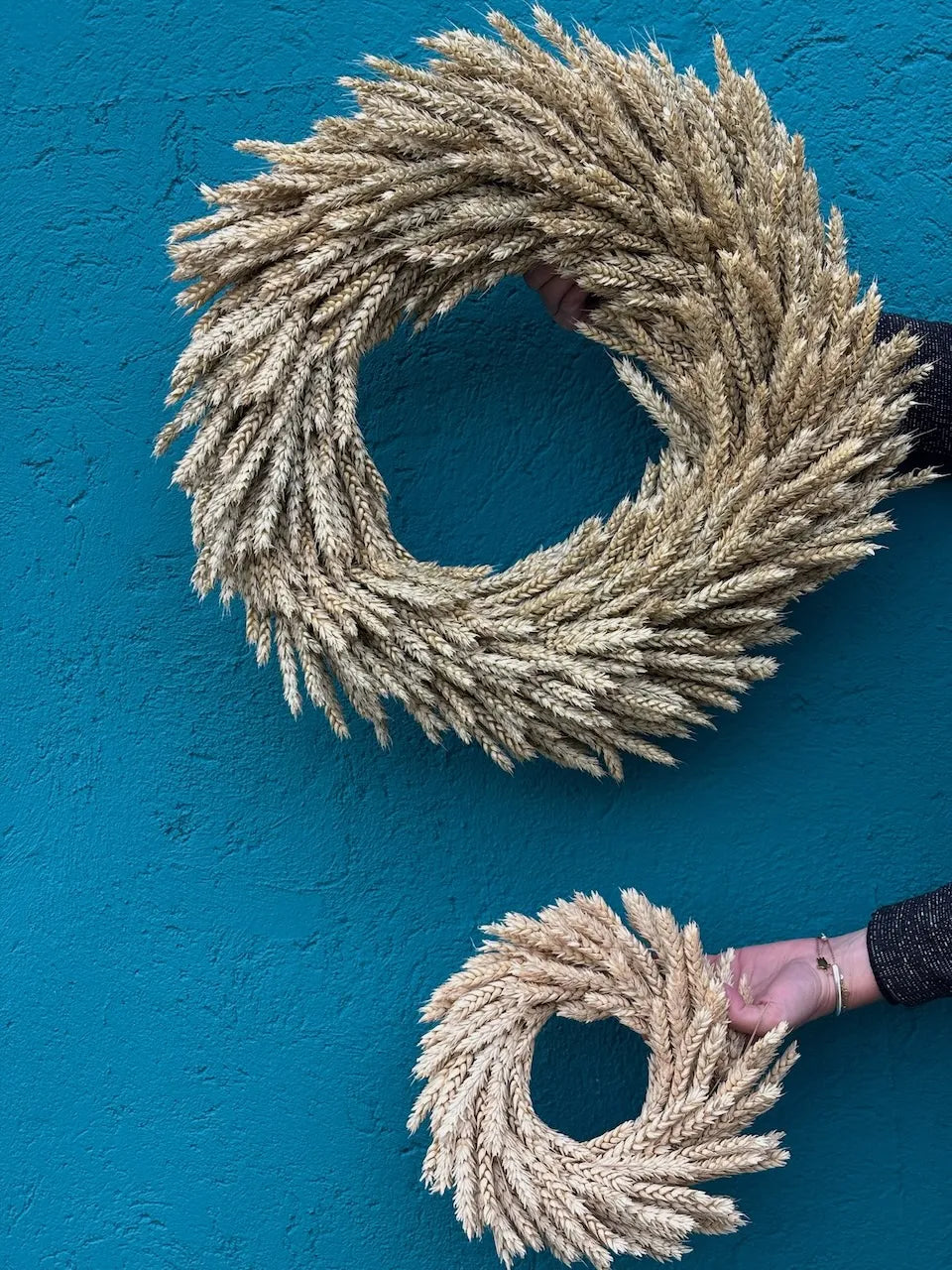 Couronne de blé naturel, faite main