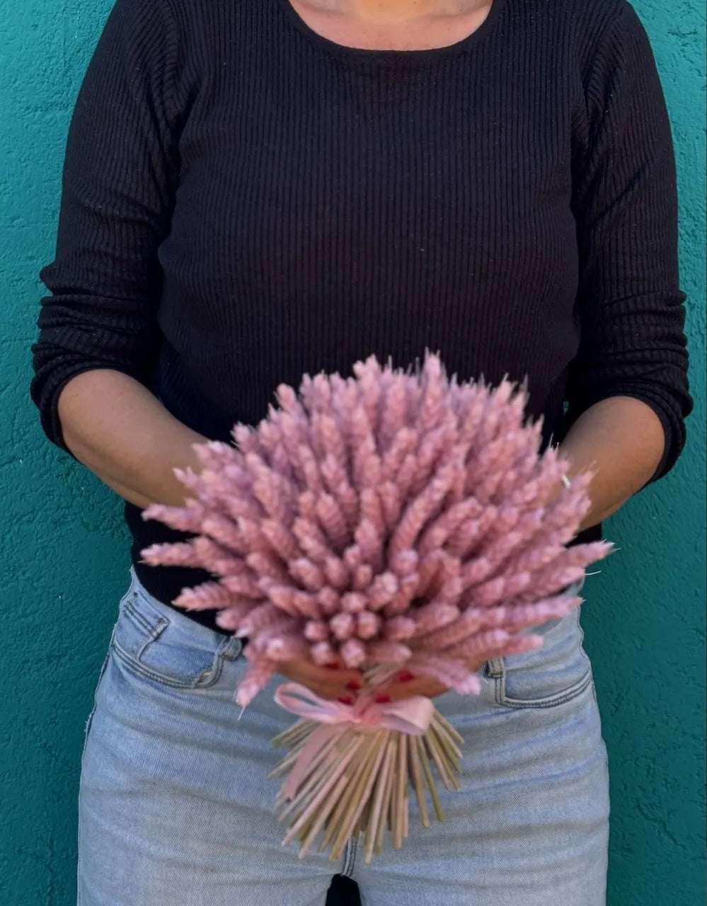 Bouquet de blé teinté, fait main
